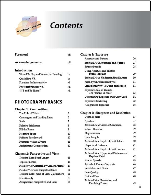 VR Photo book TOC page 1